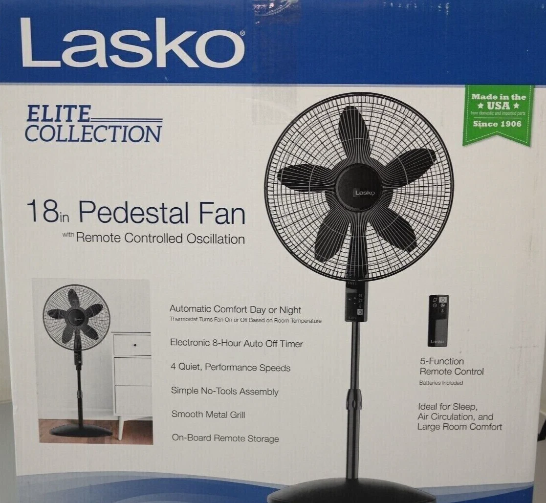Lasko Elite Collection 18-inch Pedestal Fan S18640 (29A) 46013458773 | eBay
