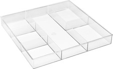 6-Section Clear Drawer Organizer