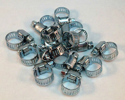 GTR 15 Pcs Stainless Steel Drive Hose Clamps Worm Clips 3/8"-1/2"(8-12 mm)