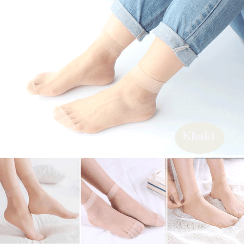 10/20Pairs Women Ultra Thin Elastic Girl Short Stockings Ankle Low Cut Socks - Picture 14 of 17