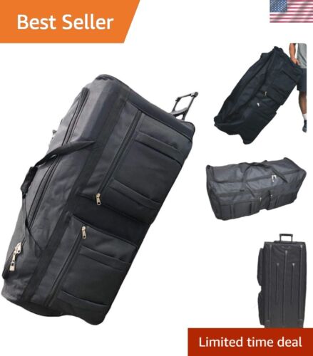42-Inch Heavy Duty Rolling Duffle Bag with Wheels - Ultimate Storage Solution
