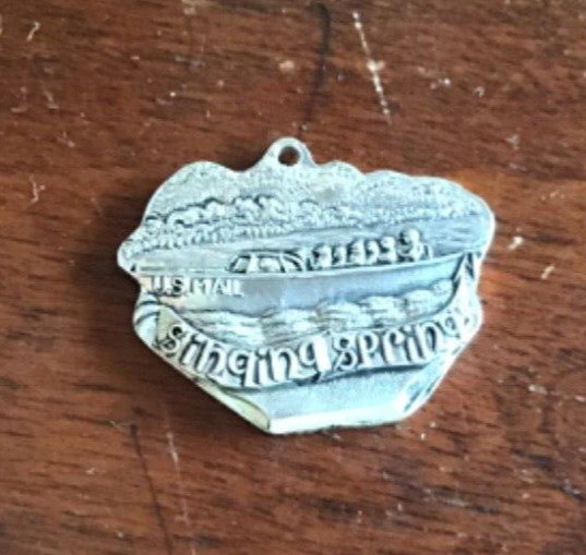 Vtg SINGING SPRINGS Ranch Rogue River Mail Boat Sterling Silver Charm Agness Ore