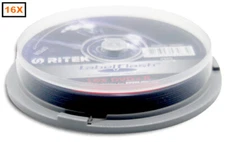 10-Pak Ritek 4.7GB 16X LabelFlash DVD+Rs (LabelFlash Labeling System Compatible)