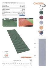 Lastra Copertura Ondina Life m 2.10 x m 1.11 Antishock Colore Rosso/Verde