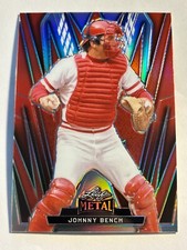 2024 Leaf Metal JOHNNY BENCH Cincinnati Reds NSCC Red Refractor Color Match 5/5