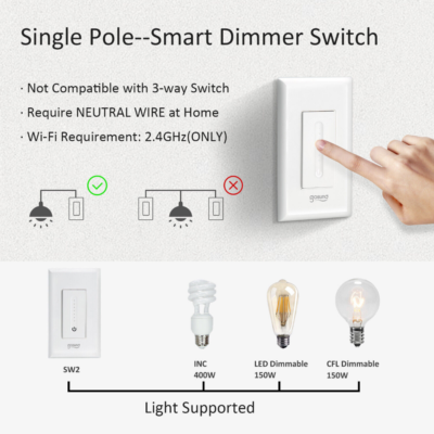 Dimmer Switch Interruptor Google Home Interruptor Inteligente