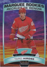 19/20 PLATINUM...TARO HIROSE..MARQUEE ROOKIES..SUNSET..CARD # 198..RED WINGS