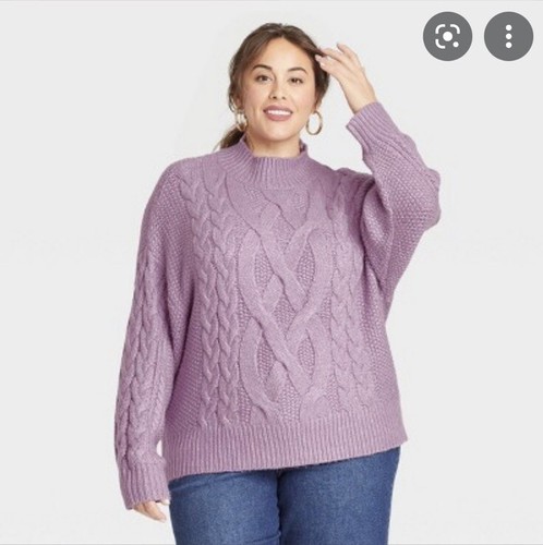 ava \u0026 viv womens plus size cable knit 