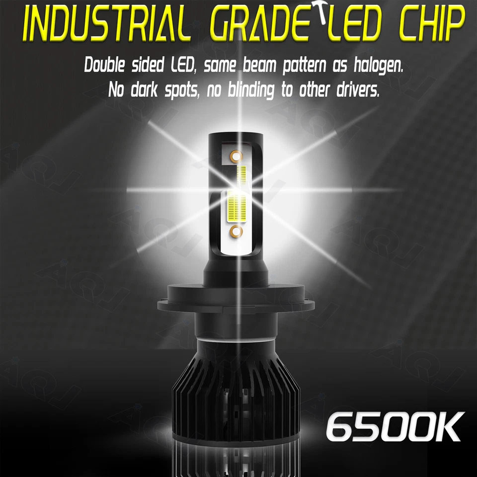 4PCS 4x6" LED headlights Sealed Hi-Lo For Chevrolet C4500 C5500 Kodiak 2003-2009 - Image 4 of 4