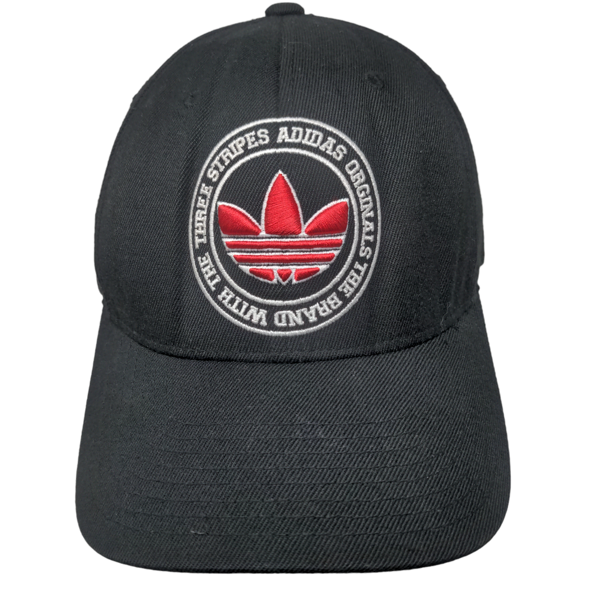 Adidas Men's Fitted Hat Black Size L-XL Embroidered Trefoil Logo