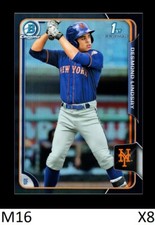 1-2015 BOWMAN CHROME DRAFT ASIA BLACK REFRACTOR DESMOND LINDSAY METS SP QTY