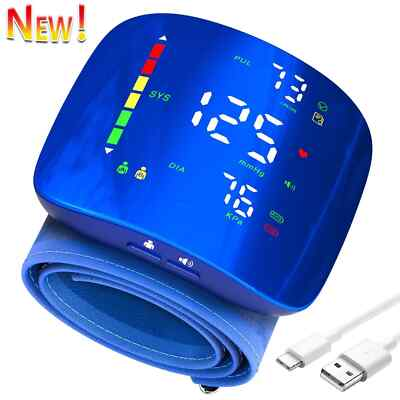 #ad Rechargeable Wrist Blood Pressure Monitor LED Screen BP Machine New $24.89