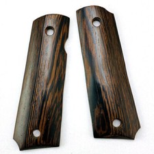 2pcs Natural Wenge Wooden Textured Patches Handle Scales for 1911 Grips Models