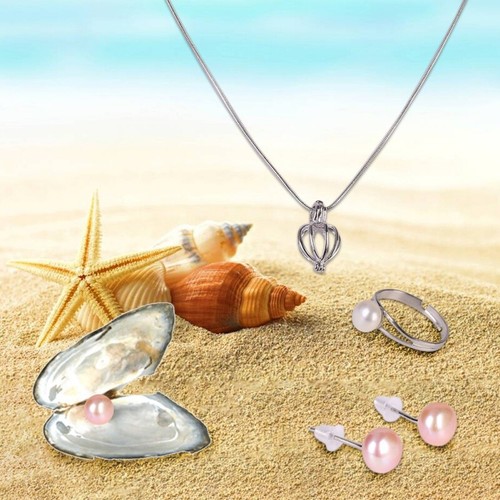 Love-Wish Pearl Necklace Rings Ear Stud 