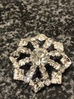 Estate GORGEOUS Rhinestone Starburst Snowflake Pin! Vintage HOLLYWOOD glamour!!! — photo 3
