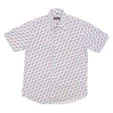 BEN SHERMAN Mens Shirt Blue Geometric M