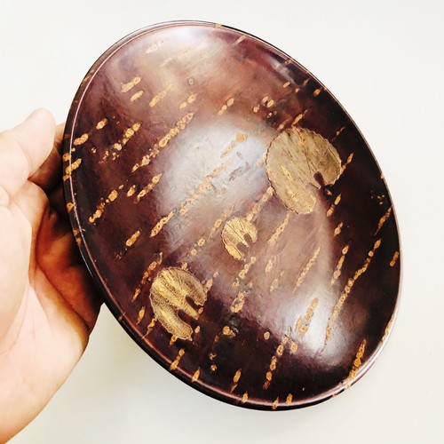 Japanese Cherry Bark Tray Serving Plate Wooden Kabazaiku Sakura Handcrafted T12 - Picture 7 of 16