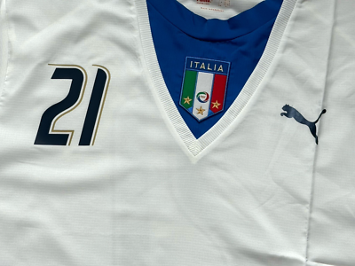 2006 Italy Away Jersey #21 Pirlo XL PUMA World Cup Winner
