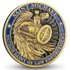 Saint Michael Bless The Law Enforcement Challenge Coin