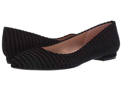 French Sole D2655* Womens Elka Black Bremen Velvet Ballet Flats Size 9 B