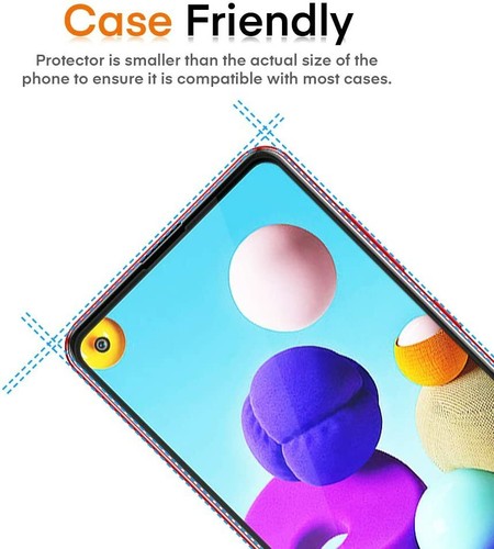 For Samsung Galaxy A21s Black 10D Tempered Glass Case Friendly Screen Protector - Picture 4 of 6