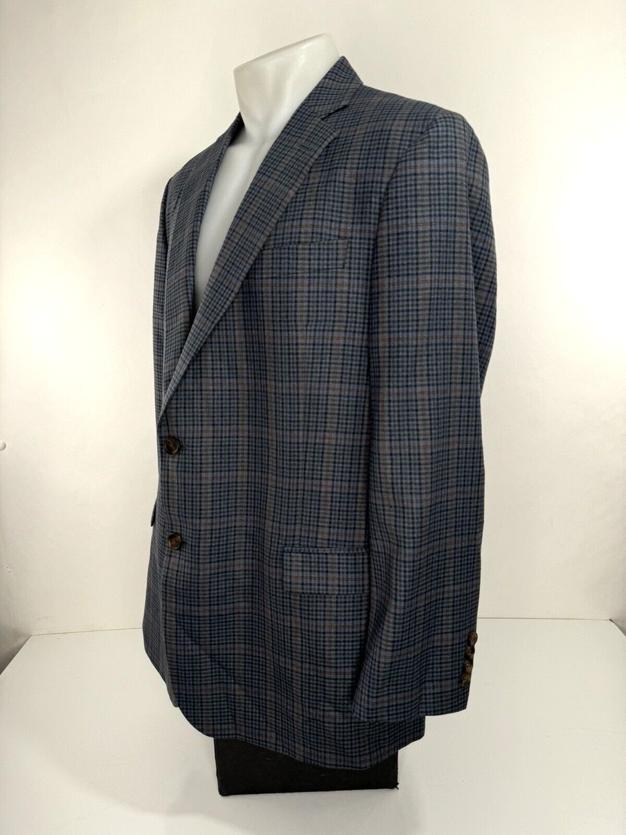 ★REDA★ ブルックス ブラザーズ Fitzgerald ホップサック 2XL BROOKS BROTHERS 346 / FITZGERALD - Plaid WOOL 44 R Blazer Jacket