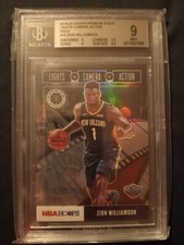 2019-20 Zion Williamson HPS Lights Camera Action Holo RC Insert BGS 9 Mint 🏀