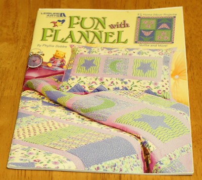 Leisure Arts - FUN WITH FLANNEL by Phyllis Dobbs #3652 VGUC 15 Home Decor Quilts
