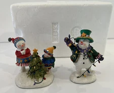 VGC Ingrid Design (1998) The Megawatt Tree SF06 Set of 2 Snowman Figures in Box