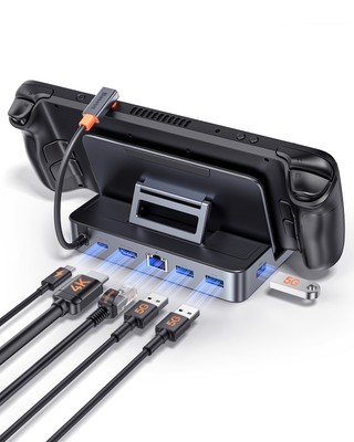 Baseus Steam 6 in 1Deck Dock mit Verstellbares Ständedesign mit HDMI 4K@60Hz
