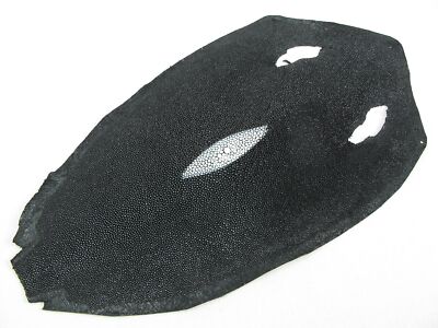 PELGIO Genuine Stingray Skin Leather Hide Pelt Black 5'' x 8''