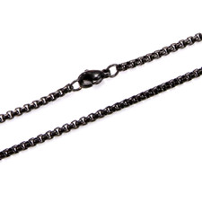 2mm-6mm Stainless Steel Square Pearl Chain Necklace Men Women Link Chain Jewelry