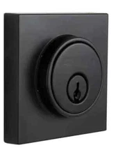 DEFIANT Square Contemporary Double Cylinder Deadbolt in Matte Black