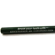 Brush Your Teeth with Arm & Hammer Or Cow Brand Soda Advertising Pencil Vintage