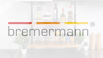 bremermann Teleskop-Regal, Teleskopgewrzregal, 2 Regale, Bambus, schwarz