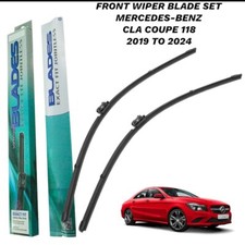 Front Wiper Baldes Set Pair Fits Mercedes-Benz CLA Coupe 2019 - 2024 118
