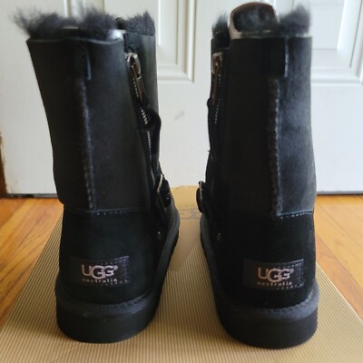 UGG Australia Youth Shoes K Blaise Black 1004138K Sheepskin Side