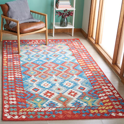 Safavieh Aspen RED / BLUE 4' X 6' Area Rug - APN414Q-4