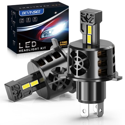 2x HS1 H4 LED Headlight Bulbs For Yamaha RS Vector RS90 RS90R RS90P Bright White