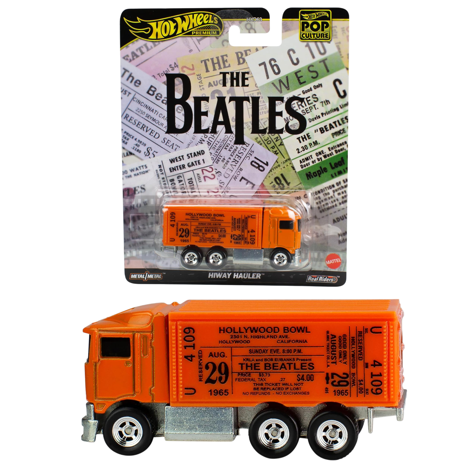Hot Wheels Pop Culture The Beatles Hiway Hauler Premium Diecast 1:64