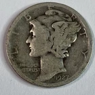 1927-D 10C Mercury Dime- 90% Barber Dime