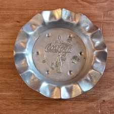 Vintage Coca-Cola Aluminum Ashtray Bottle Cap Shape "Drink Coca-Cola"