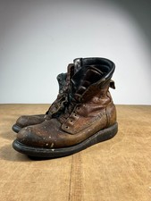 Vintage Red Wing Work Boots Brown Leather Made in USA 10 Mens