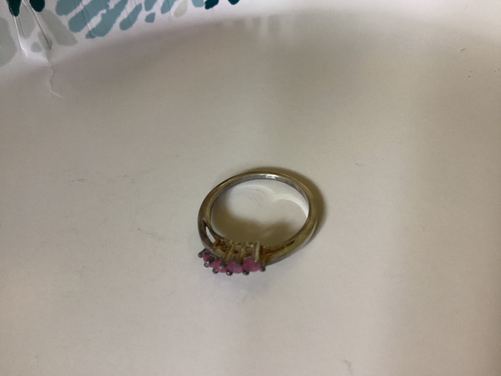 .925 Sterling Silver Ruby Ring size 7:0.40ctw - image 2