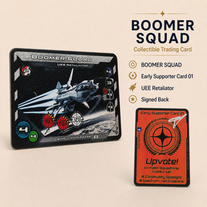 Star Citizen SQUADRONS ESC #1 Boomer Squad SIGNED Early Supporter Card