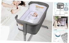 3 in 1 Baby Bassinet, Bedside Sleeper,  Playpen, Easy Folding Portable Crib