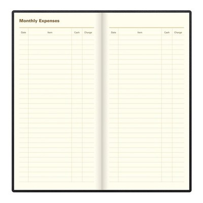 Letts Of London Belgravia 2025 Planner - Genuine Italian Leather - Weekly/Monthly Slim Diary 6.625x3.25in - Red