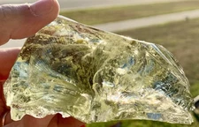 SALE Andara Glass Crystal 421g Vibrations Of Olive Green Mount Shasta  #3