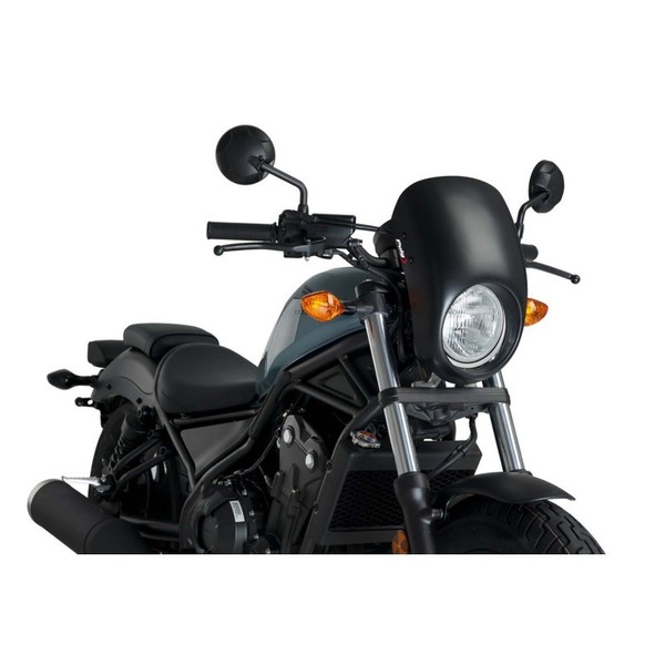 Puig SEMI-FAIRED Screen Anarchy FUR Honda CMX500 Rebel 17-19 Matt Schwarz-image