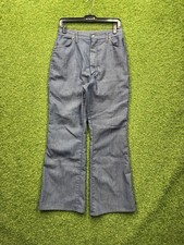 Vintage 70s Wrangler Bell Jeans Womens 15/16 Bottom Patch Pocket Flare Leg 28x32